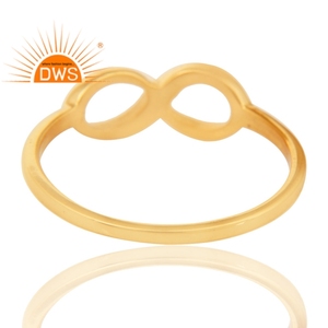 Anillo apilable con diseño infinito chapado en oro de 18 quilates de plata esterlina de la mejor calidad, joyería fina Demi para mujer, regalo para ella - Product Image 3