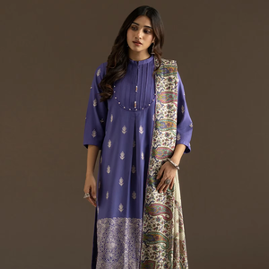 Costume de soirée pour femme en trois pièces, design de mariage, haute couture, léger, orné de sequins, de dentelle brodée, style A, respirant - Product Image 1