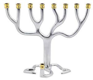 Candelabro Menorá de Oro de Lujo Personalizable, Decoración para el Hogar, Candelabro Navideño y de Pascua para Decoración del Hogar - Product Image 1