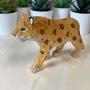 YEEYAYA intagliato a mano in legno leopardo pantera scultura per l'arredamento della casa e la decorazione della camera unica in legno statua e figurine - Product Image 6