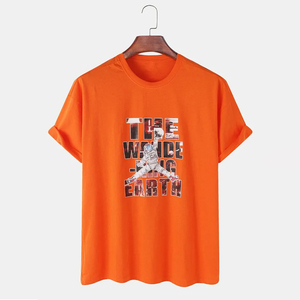 Camiseta Casual de Verano para Hombre, 100% Algodón, Cuello Redondo, Manga Corta, Corte Holgado con Detalle de Bambú, Modelo 226 - Product Image 6