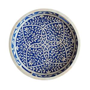 Plateau d'incrustation en os vintage fait à la main Design de dessin animé floral élégant Accessoires de cuisine jetables pour la table de service - Product Image 5