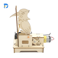STEM Ensemble de jouets éducatifs DIY Coin Swallowing Robot Puzzle peint par des enfants en bois Science Experiment & Technology Toy