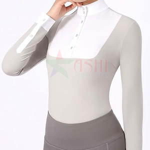 Camisa de Competición Ecuestre para Mujer para Concursos de Doma Clásica - Diseño Clásico Impermeable y Cortavientos de Spandex/Poliéster - Product Image 2
