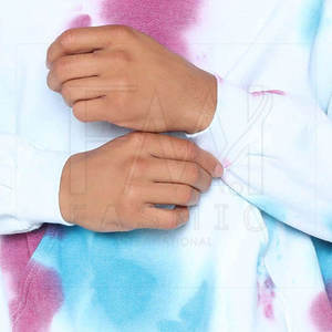 Sweat à capuche multicolore tie-dye pour hommes, polaire à épaules tombantes pour l'hiver, motifs personnalisés, imprimés et solides. - Product Image 5