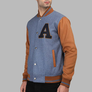 แจ็กเก็ตเบสบอลลำลองสำหรับผู้ชายมีตัวอักษรสั่งทำได้จากโรงงานมีหลายสี - Product Image 4