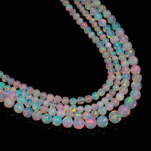 100% perles d'opale éthiopienne naturelle Welo excellentes brins d'opale de feu pour collier perles de pierre - Product Image 1