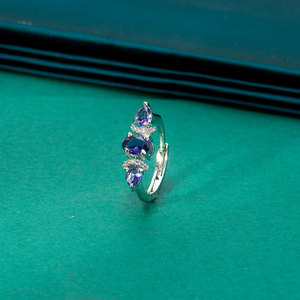เครื่องประดับทำด้วยมือในอินเดียแหวนปรับได้ CZ พร้อมโรเดียมชุบ - Product Image 5