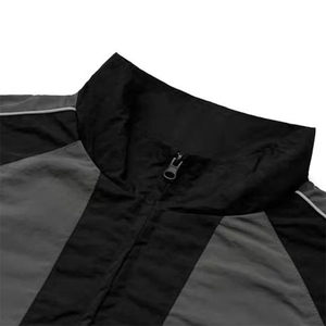 Customizable Nylon Running <b>Jacket</b> Reflective Windbreaker Set Soccer Lightweight Sports Streetwear Stripe Tracksuits for Men - Product Image 2