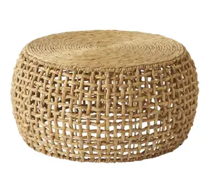 高品质畅销现代圆形自然色手工编织水葫芦茶几家居装饰越南制造