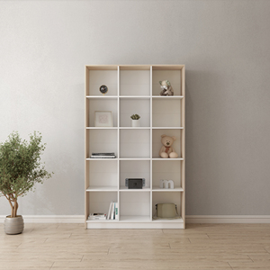 Top-grade Chất lượng gỗ sồi tự nhiên trắng kệ sách phòng khách đồ nội thất thanh lịch thư viện cuốn sách lưu trữ tủ trưng bày - Product Image 2