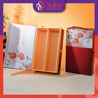 Caja de Vino Rígida de Lujo Biodegradable Personalizable, 27x35x12 CM, Papel de Arte, Recubrimiento UV 3D, Lámina Dorada, Certificación ISO 9001, Diseño Personalizado