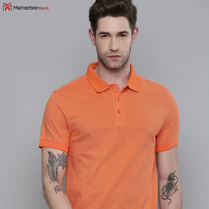 เสื้อโปโลสำหรับผู้ชายเสื้อคอตตอนผ้าโพลีเอสเตอร์100% เรียบพิมพ์ลายปักโลโก้ตามสั่ง - Product Image 3