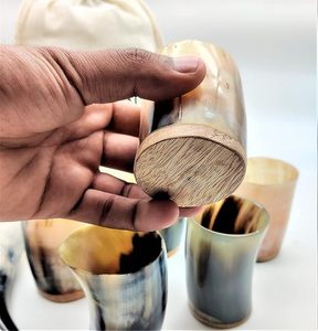 Natural Buffalo Horn Drinking Glass Stylish Durable <b>Cup</b> for Low Budget Buyers Smooth Polished Horn Tumbler By AALIYAN IMPEX - Product Image 1