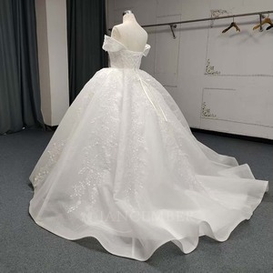 ANY195 Elegantes Vestidos de Novia con Cuello Barco y Bordado de Encaje - Product Image 3