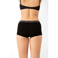 Ropa interior de algodón orgánico suave al por mayor para mujer, bragas sexys y románticas, modelo bóxer de talle medio, sin costuras, de punto.
