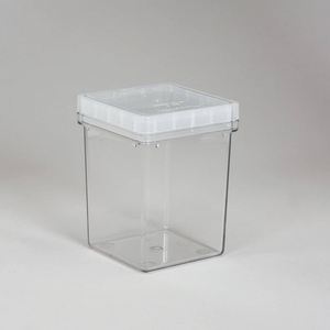 Conteneur carré transparent en polycarbonate autoclavable avec couvercle en polypropylène pour tissus et micropropagation - Product Image 2
