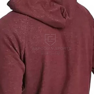 Vente en gros, service OEM, sweats à capuche légers à demi-fermeture éclair de couleur unie pour hommes, stock de sweats à capuche d'hiver 100% coton, respirant et écologique - Product Image 5