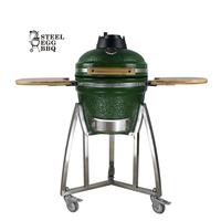 SEB KAMADO 21 Zoll Holzkohlegrill, Kamado-Ofen mit integriertem Drehspieß, Rotisserie Holzkohle Kamado BBQ-Grill