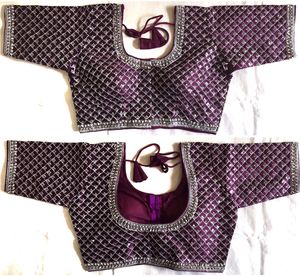 Blusa moderna con cuello redondo para mujer, diseño tejido, retales bordados a la moda, hilo de lentejuelas, decoración de botones de papel de aluminio para bodas - Product Image 5