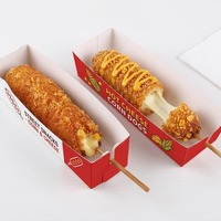 Boîte en carton personnalisée pour corn-dogs, idéale pour les hot-dogs coréens, bâtonnets de fromage, saucisses et brochettes – Emballage à emporter pour la restauration de rue