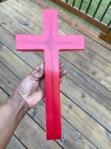 Croix d'église en résine époxy découpée avec des bords lisses et des couleurs vibrantes, de haute qualité - Product Image 2