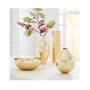 แจกันดอกไม้ทองเหลืองขัดเงาสีทองแจกันดอกไม้ปรับขนาดได้แจกันทรงโต๊ะแต่งงาน - Product Image 5