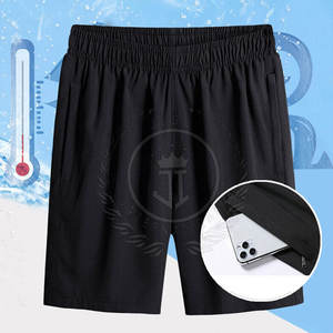Pantalones Cortos Deportivos para Hombre, Talla Grande, Cintura Elástica de Alta Calidad, Diseño Sólido, Servicio OEM, Venta Directa de Fábrica, Pantalones Cortos Casuales - Product Image 3