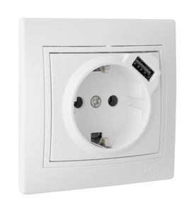Presa bipolare con TTL e porta seriale USB Europa (Solera ERP60USBU) - Product Image 1