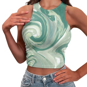 T-shirts pour femmes couleur personnalisée avec manches courtes été fait haut court pour femmes t-shirts en gros - Product Image 4