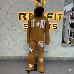 Nouvelle collection : Survêtement unisexe streetwear hiver à capuche et taille élastique – Prix bas, services ODM, design unique - Product Image 1