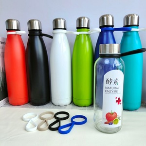 Correa de Silicona Personalizada de Fábrica OEM para Botellas de <span class=keywords><strong>Agua</strong></span>, Reutilizable, Ecológica, Colorida, con Logotipo Personalizado, para Exteriores - Product Image 2