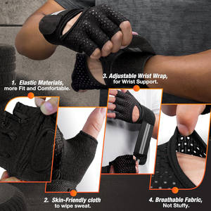 Guantes de Gimnasio Unisex Personalizados al por Mayor, de Neopreno, Antideslizantes, para Entrenamiento Físico, Levantamiento de Pesas, Protección de Manos - Product Image 4