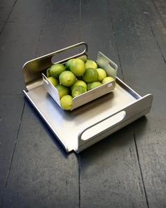 Bandeja de Servicio Cuadrada de Acero Inoxidable de Lujo, Asa Clásica, Ecológica, Apta para Lavavajillas, Acabado Pulido para Vajilla de Hogar/Oficina - Product Image 6