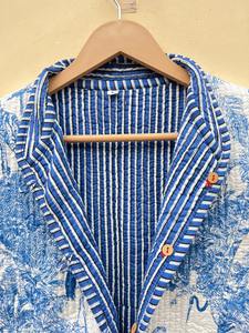 Gilet matelassé réversible en coton, imprimé indien, veste pour femme, veste sans manches, gilet léger fait à la main, cadeau pour elle - Product Image 5