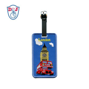 ป้ายติดกระเป๋าเดินทางผ้าแบบกำหนดเอง ปักลาย พร้อมพิมพ์ลายแบบระเหิด ป้ายกระเป๋าเดินทาง ญี่ปุ่น ลอนดอน ฝรั่งเศส - Product Image 5