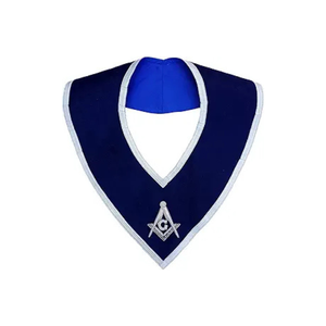 Masonic Master Mason Collar Terciopelo azul Bordado a mano Collar 2025 Royal Blue Low MOQ Collar masónico - Product Image 1