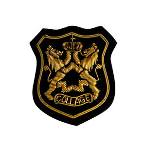 Handmade Embroidered Custom Made Bullion Wire Canvas Fabric Patches 3D Embroidery Fashion <b>Badges</b> for Uniforms Shoes Hats Custom - Product Image 4