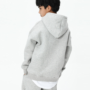 Sudadera con capucha de gran tamaño al por mayor, ropa pesada personalizada de algodón para niños, jersey de lana informal para niños, Sudadera con capucha lisa en blanco sin cuerda - Product Image 4