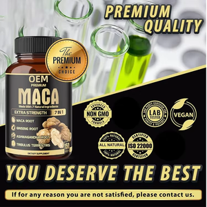 Cápsulas de Raíz de Maca Negra Orgánica de Marca Propia para Mujeres y Hombres, 500 mg por Porción, Natural, Vegano, Envase en Tambor, 60 Cápsulas - Product Image 4