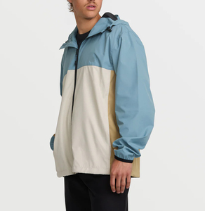 Chaqueta de senderismo impermeable para exteriores de poliéster 100% personalizada para hombre, ropa para correr, cortavientos, transpirable, con capucha, para lluvia - Product Image 3