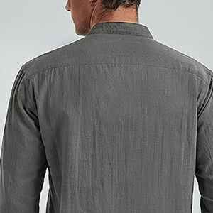 Chemise Jacobite Ghillie 100% Coton Écologique Anti-Rides Stand Manches Longues Dentelle Lin Jacobite Chemise Style Écossais - Product Image 6