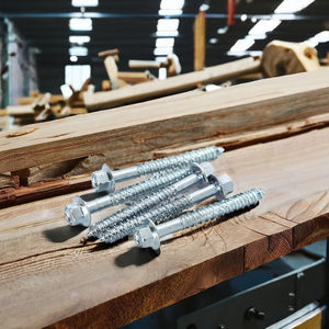 Tornillo de Cabeza Hexagonal de Alta Resistencia PDC, Acero al Carbono, Métrico/Pulgadas, Clase 4, Vástago Parcial, Punta Afilada, Conexión Estructural para Madera - Product Image 1