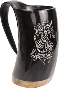 Cuerno Vikingo Grande Pulido para Beber, Taza Premium Ecológica Hecha a Mano de Cuerno de Búfalo, Color Personalizado, Decoración Rústica para el Hogar - Product Image 6