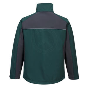 Chaqueta Softshell con cuello levantado y cremallera recubierta de otoño informal táctica para hombre de la mejor calidad con logotipo frontal - Product Image 5
