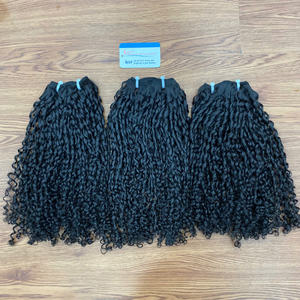 Extensiones de cabello virgen vietnamita de doble dibujado de alta calidad 100% Pixie cURL trama estilo de cabello Color Natural trama cabello - Product Image 2