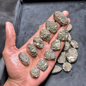 Cabochon de pyrite Druzy naturel de qualité AAA, cristal de guérison bleu, bijoux en pierres précieuses en vrac faits à la main de haute qualité, fourniture en gros en vrac - Product Image 1