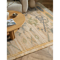 Meistverkaufter Hochwertiger Moderner Handgewebter Jute-Teppich Mittellanger Flor Rechteckige Form Waschbar Langlebig Wendbar für Wohnzimmer