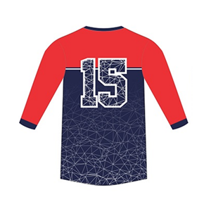 100% maille respirant hommes Baseball Jersey couleur unie col en v bouton sport conception à manches longues sublimé blanc pour l'impression - Product Image 3