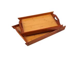 Fourniture directe d'usine Plateau en bois de service de style art moderne pour boissons Planche ronde avec couvercle en bois poli Service OEM - Product Image 4